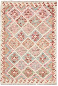 Tappeto Kilim Afghanistan Geometrico Multicolore Pastello 100x150 Cm