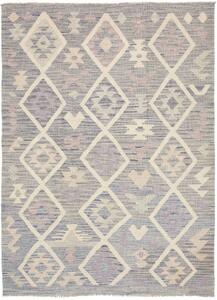 Tappeto Kilim Afghanistan Geometrico Blu Malva 127x173 Cm