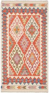 Tappeto Kilim Afghanistan Geometrico Terracotta Beige 100x192 Cm