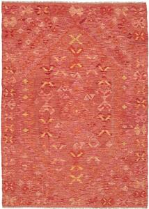 Tappeto Kilim Afghanistan Geometrico Terracotta Arancio 128x185 Cm