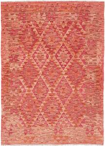 Tappeto Kilim Afghanistan Astratto Rosa Corallo 128x177 Cm