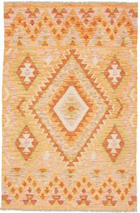 Tappeto Kilim Afghanistan Astratto Arancio Giallo 100x152 Cm
