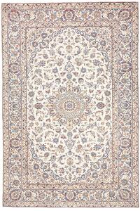 Tappeto Kashan Persia Medaglione Avorio Blu 202x295 Cm