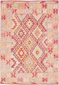 Tappeto Kilim Afghanistan Geometrico Rosa Rosso 117x164 Cm