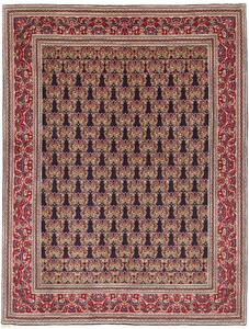 Tappeto Tabriz 50 Raj Persia Floreale Blu Notte Rosso 160x212 Cm