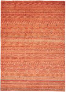 Tappeto Royal Gabbeh Pakistan A Righe Arancio Terracotta Etnico 156x221 Cm