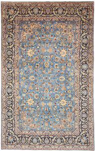 Tappeto Kashan Persia Floreale Azzurro Crema 206x327 Cm