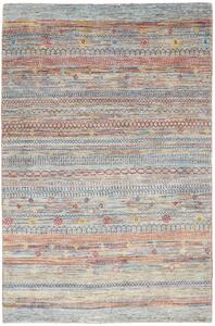 Tappeto Royal Gabbeh Pakistan Geometrico Azzurro Beige 136x208 Cm