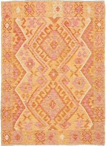 Tappeto Kilim Afghanistan Astratto Arancio Rosa 126x181 Cm