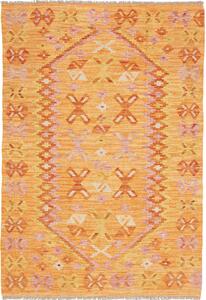 Tappeto Kilim Afghanistan Geometrico Arancio Rosa 102x148 Cm