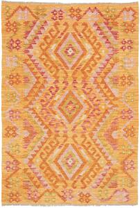 Tappeto Kilim Afghanistan Geometrico Arancione Giallo 104x153 Cm