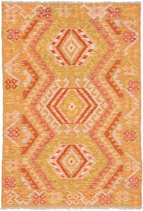 Tappeto Kilim Afghanistan Astratto Arancione Rosa 103x150 Cm
