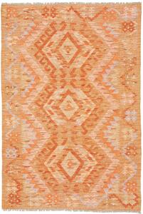 Tappeto Kilim Afghanistan Geometrico Arancio Beige 101x148 Cm