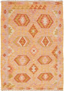 Tappeto Kilim Afghanistan Geometrico Arancio Pesca 102x145 Cm