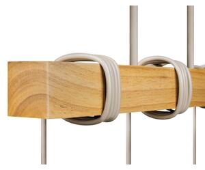 Lampadario a sospensione con cavo ELEN 3xE27/35W/230V beige/oro/marrone