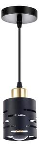 Lampadario a sospensione con cavo ELEN 1xE27/35W/230V nero/oro