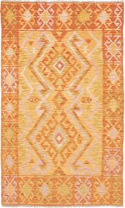 Tappeto Kilim Afghanistan Geometrico Arancione Giallo 98x167 Cm