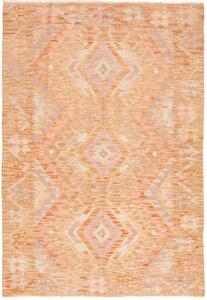 Tappeto Kilim Afghanistan Astratto Arancio Rosa 102x147 Cm