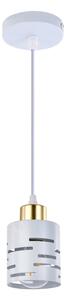 Lampadario a cavo ELEN 1xE27/35W/230V bianco/oro