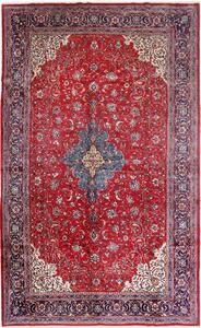 Tappeto Mahal Persia Medaglione Rosso Blu 312x516 Cm