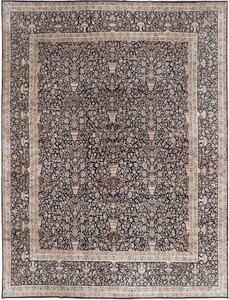 Tappeto Kerman Persia Floreale Blu Avorio 393x525 Cm