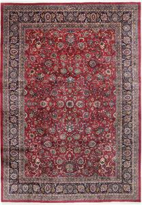 Tappeto Mashad Persia Floreale Rosso Blu 340x495 Cm
