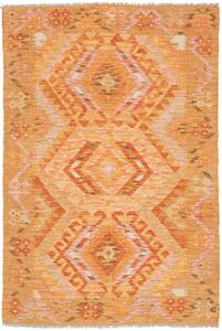 Tappeto Kilim Afghanistan Geometrico Arancio Rosa 101x150 Cm