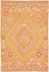 Tappeto Kilim Afghanistan Geometrico Arancione Rosa 104x156 Cm