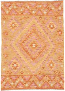 Tappeto Kilim Afghanistan Astratto Arancione Rosa 102x144 Cm