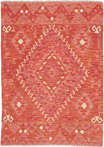 Tappeto Kilim Afghanistan Geometrico Terracotta Rosso 102x147 Cm