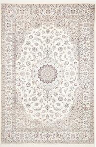 Tappeto Nain 9la Persia Medaglione Crema Azzurro 208x310 Cm