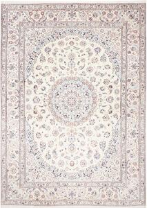 Tappeto Nain 9la Persia Medaglione Avorio Blu 242x337 Cm