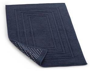 Tappeto antiscivolo rettangolare in 100% cotone blu 100 x 62 cm
