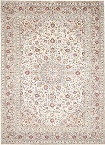 Tappeto Kashan Persia Medaglione Crema Rosso 253x340 Cm