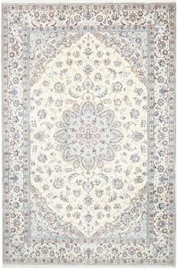 Tappeto Nain 9la Persia Medaglione Crema Azzurro 202x306 Cm