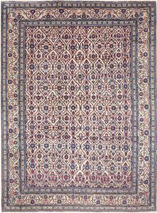 Tappeto Kashan Persia Floreale Crema Blu 245x335 Cm