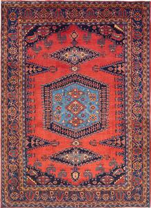 Tappeto Wiss Persia Medaglione Rosso Blu 240x315 Cm