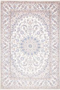 Tappeto Nain Kashmar Persia Medaglione Bianco Azzurro 250x367 Cm