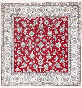 Tappeto Nain Kashmar Persia Floreale Rosso Crema 197x204 Cm
