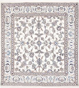 Tappeto Nain Kashmar Persia Astratto Avorio Blu 195x206 Cm