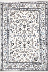 Tappeto Nain Kashmar Persia Floreale Crema Blu 201x297 Cm