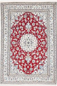Tappeto Nain Kashmar Persia Medaglione Rosso Bianco 167x240 Cm