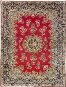 Tappeto Kerman Persia Medaglione Rosso Blu 235x316 Cm