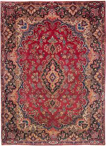 Tappeto Kerman Persia Medaglione Rosso Blu 246x340 Cm