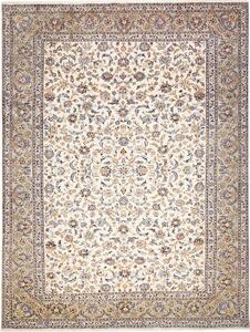 Tappeto Kashan Kork Persia Floreale Crema Blu 293x383 Cm