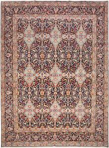 Tappeto Kerman Persia Floreale Blu Notte Celeste 293x400 Cm