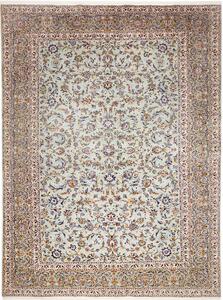 Tappeto Kashan Persia Floreale Azzurro Chiaro Crema 272x388 Cm