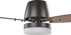 Ventilatore da Soffitto con Telecomando in Metallo 3 Pale in Metallo Nero Chiaro e Scuro Design Moderno Beliani