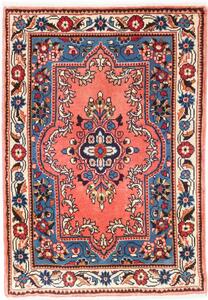 Tappeto Sarough Persia Medaglione Salmone Blu 63x90 Cm