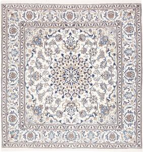 Tappeto Nain Kashmar Persia Medaglione Crema Blu 198x208 Cm